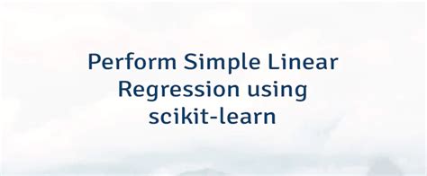 Perform Simple Linear Regression Using Scikit Learn Lindevs