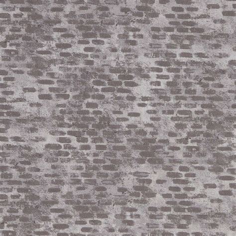 Michael Miller Grey Bricks Wall Cotton Fabric Fabric By Michael Miller