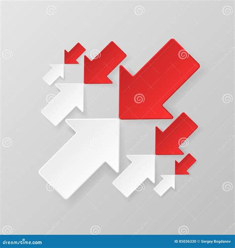 White And Red Arrows Stock Vector Illustration Of Business 85036330