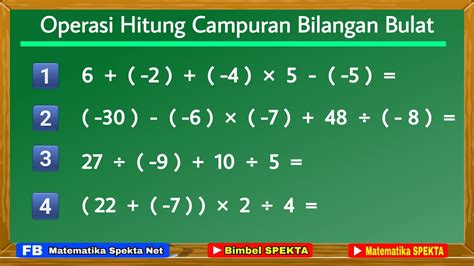 Cara Mengerjakan Soal Operasi Hitung Campuran Bilangan Bulat YouTube