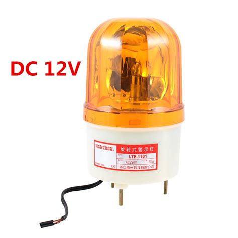 Yellow Rotating Light Mechanical Industrial Signal Warn Lamp Lte