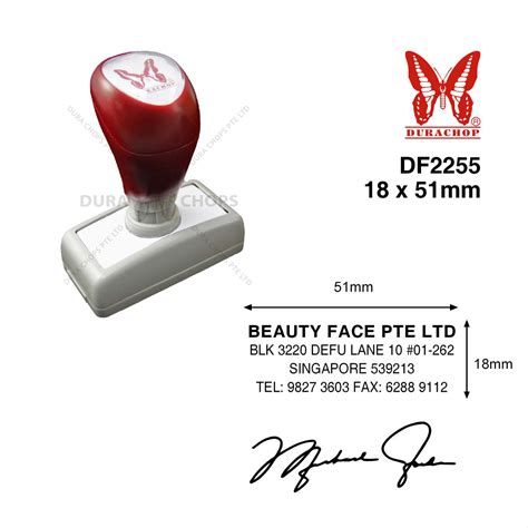 Signature Stamp Online Customization Table Seal Dura Chops