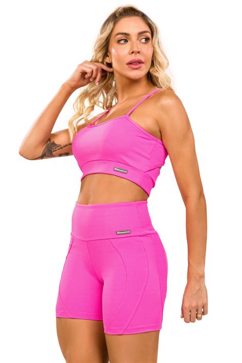 Short Lollipop Em Suplex Poliamida Donna Carioca Moda Fitness