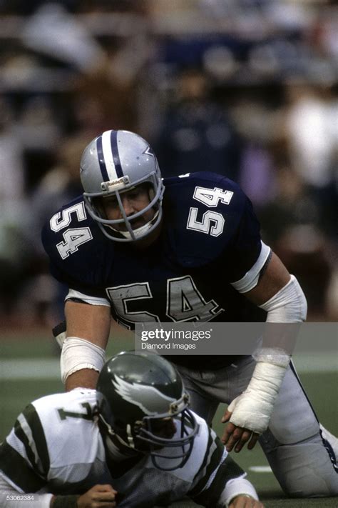 Linebacker Randy White, of the Dallas Cowboys, stands up after ...