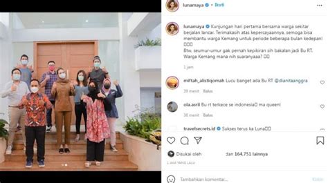 Luna Maya Umumkan Jadi Ketua RT Langsung Keliling Sapa Warga