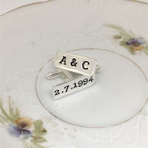 Personalised solid silver cufflinks - So Glad Silver Jewellery