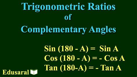 Trigonometric Ratios Of Complementary Angles Introduction To