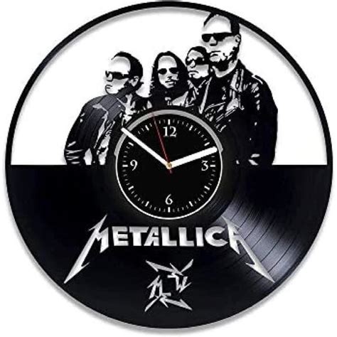 Lioen Horloge Vinyle Horloge Murale Metallica Rock Band Cadeau Hommes