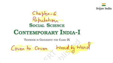 Chapter 6 Ncert Geography Class 9th Population Youtube