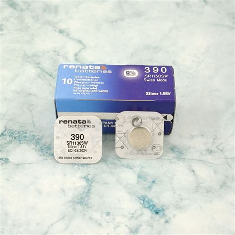 10x Renata Silver Oxide Watch Battery 390 Sr1130sw 1130 1.55v 100% ...