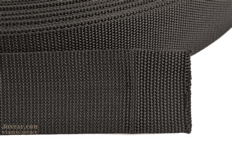 Heavy Weight Polypropylene Webbing 2 Inch Wide Black Sold In By The