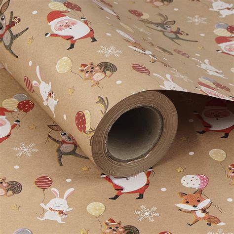 Amazon Ruspepa Christmas Wrapping Paper Kraft Paper Dancing