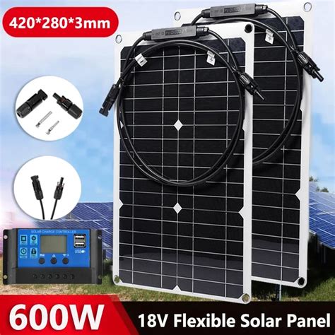 Panel Solar Flexible De W Y W C Lula Solar De V Con Controlador