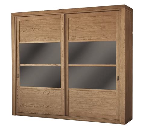 QUADRA Solid wood wardrobe with sliding doors By Devina Nais