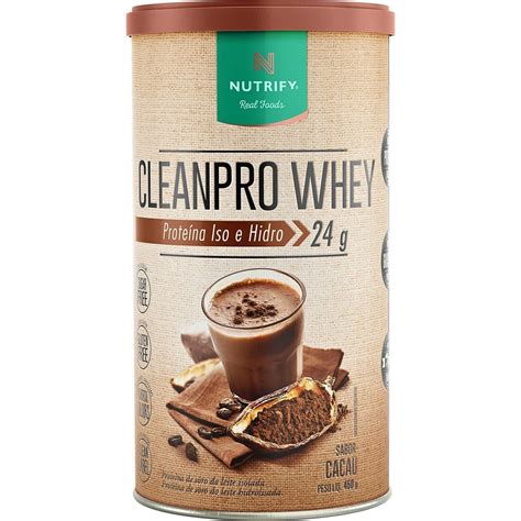 Cleanpro Whey Iso E Hidro 450g Cacau Nutrify OtimaNutri