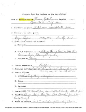 Fillable Online Fillable Online Standard Form For Members Of The Le