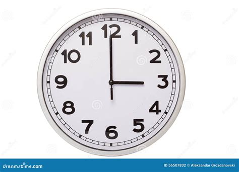 Clockthree Oclock Stock Photo Image Of Hour Round 56507832