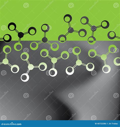 Abstract Green Molecules Background Stock Vector Illustration Of