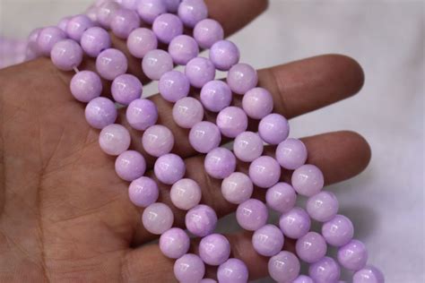 Pink Malay Jade Round Beads Blue Jade Smooth Beads 4mm 6mm 8mm 10mm