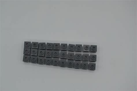 LEGO 30 X Technic Lochstein Neues Dunkelgrau Dark Bluish Gray Brick 1x1