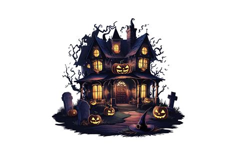 Spooky Halloween House Clipart Graphic by Store Hut · Creative Fabrica