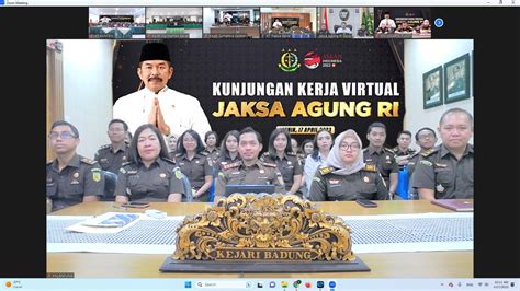 Vicon Kunjungan Kerja Virtual Jaksa Agung RI Kejari Badung Go Id