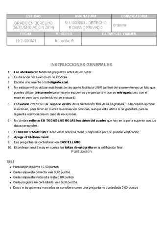 DRP Examen Modelo B Febrero 2021 Resuelto Pdf