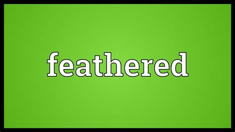 Feathered Meaning - YouTube