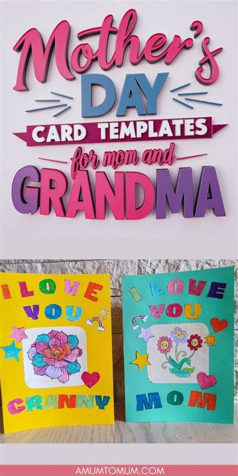 Personalized Mothers Day Card Crafts For Mom And Grandma In 2024 Diy