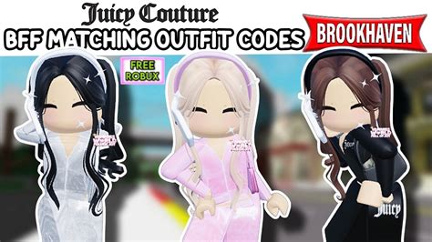 Juicy Couture Bff Matching Outfit Id Codes For Brookhaven 🏡rp Berry