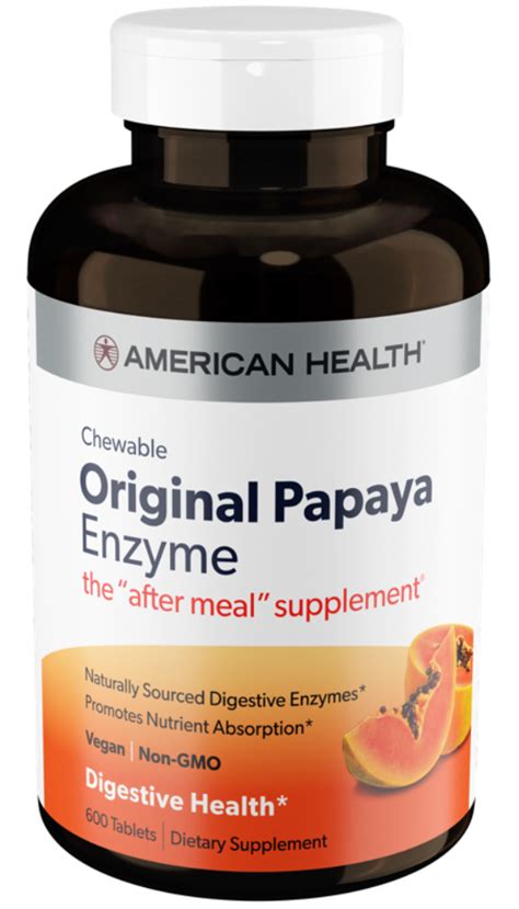 American Health Chewable Original Papaya Enzyme Chewable Tablets