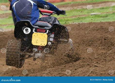 Quad Bike Racing stock photo. Image of motorcross, roost - 21156510