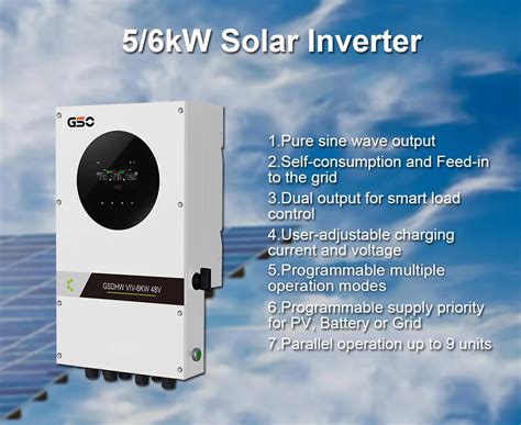 Gso Hybrid Inverter 3kw 4kw 5kw On Grid Off Grid Solar Inverter 5kw 6kw