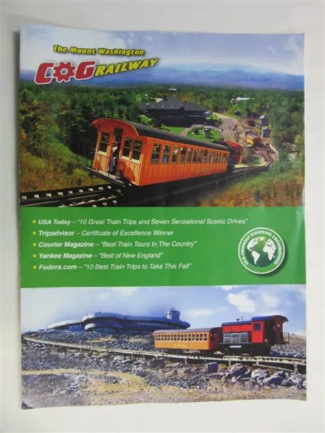 2017 Mount Washington Cog Railway Steam Timetable Schedule Brochure