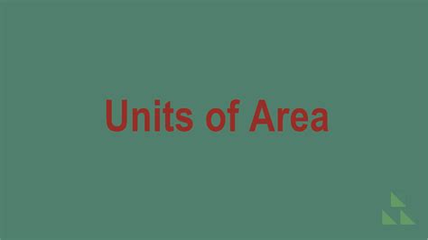 30 Types of Units of Area - Structural Guide