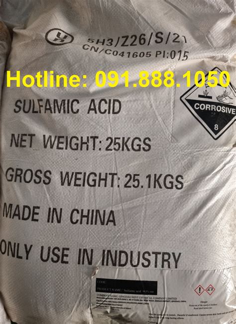 Bán Acid Sulfamic H3NSO3 China 25kg bao Nhattamchem