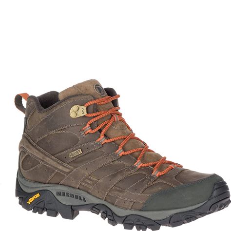 Merrell Mens Moab 2 Prime Mid Wp Hiking Boots Canteen Elliottsboots