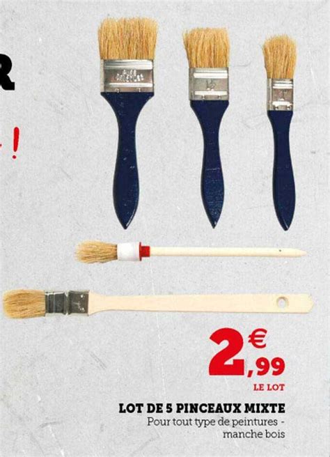 Promo Lot De 5 Pinceaux Mixte Chez Super U ICatalogue Fr