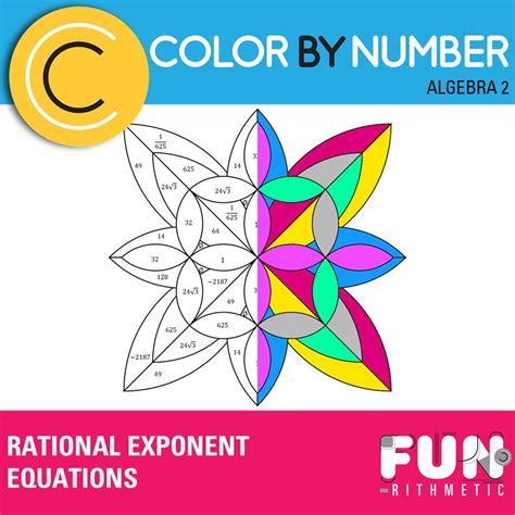 Rational Exponent Equations Color by Number | Funrithmetic