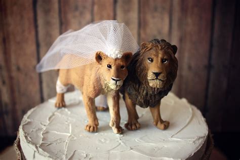 Lion And Lioness King Queen Wedding Cake Etsy Lion And Lioness