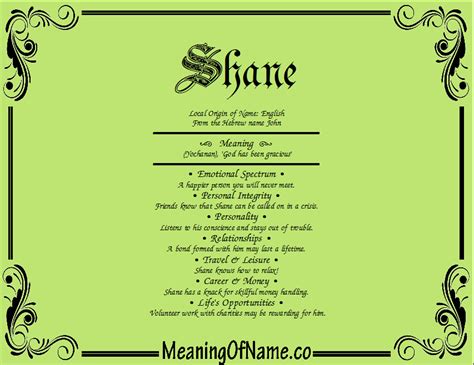 Shane Meaning Of Name