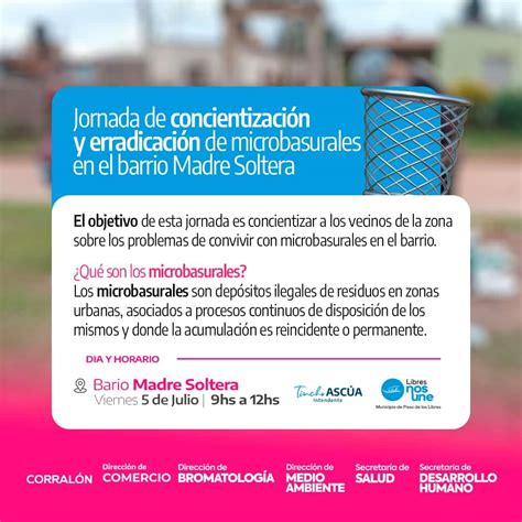 Jornada de concientización y erradicación de microbasurales en el