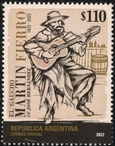 Stamp El Gaucho Mart N Fierro By Jos Hern Ndez Years