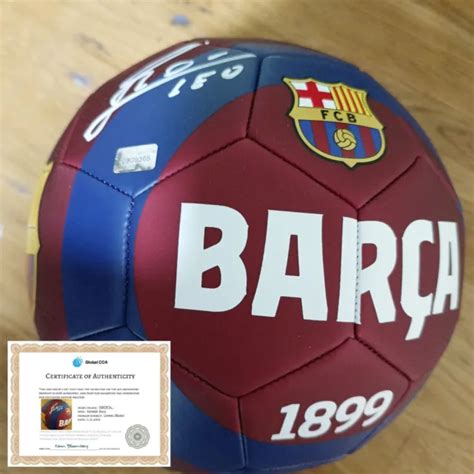 LIONEL MESSI SIGNED Autographed The Official Ball Of FC Barcelona With