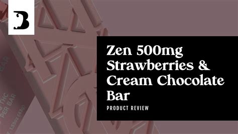 Zen Mg Thc Infused Strawberries And Cream Chocolate Bar