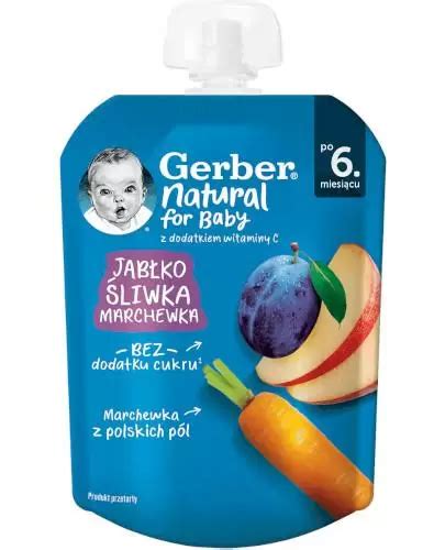 Nestlé Gerber Natural for Baby jabłko śliwka marchewka deserek dla