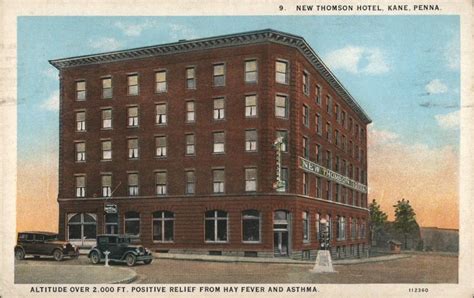 New Thomson Hotel Kane, PA Postcard