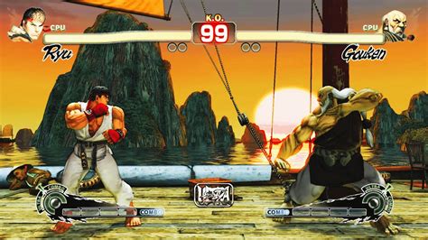 Ryu Vs Gouken Hardest AI Street Fighter IV YouTube