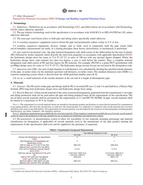 ASTM D2513 19 Standard Specification For Polyethylene PE Gas