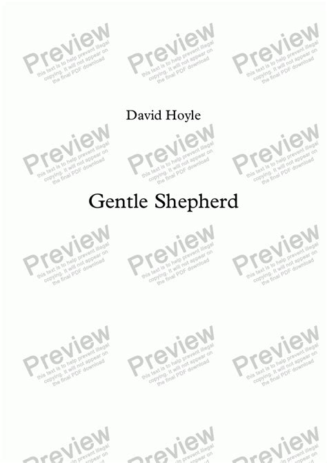 Gentle Shepherd Download Sheet Music Pdf File